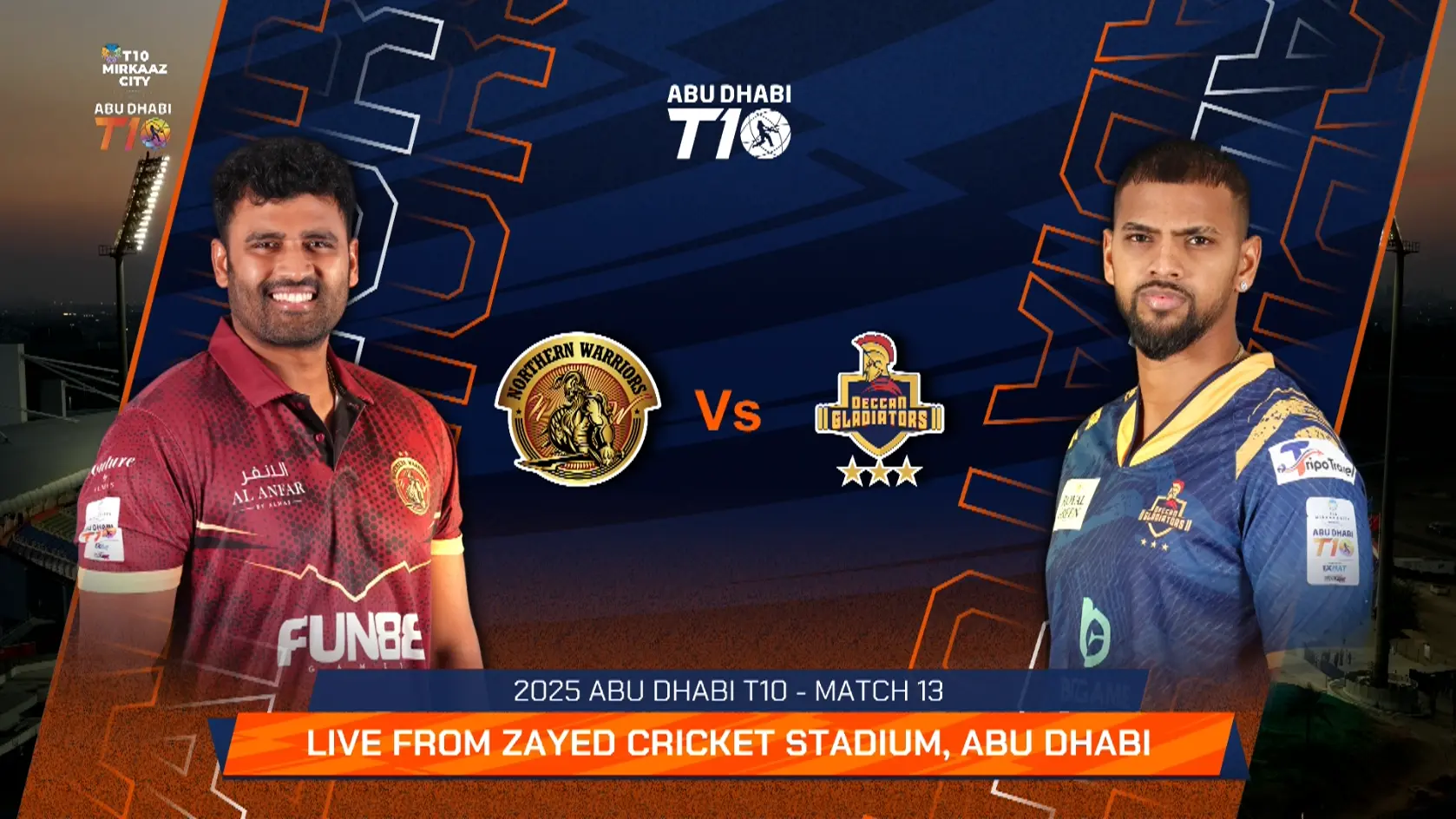 Deccan Gladiators Vs Northern Warriors
