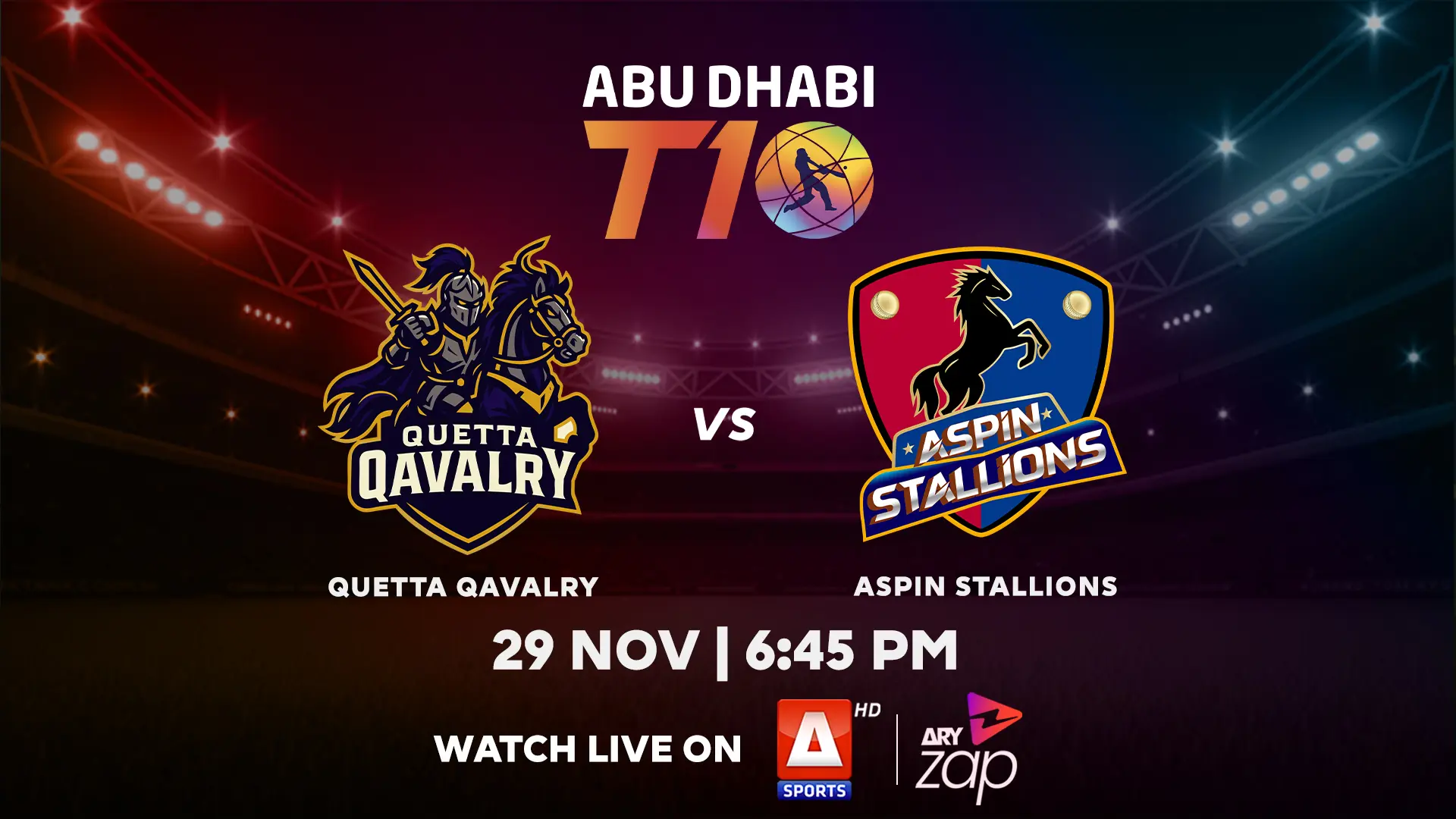 QUETTA QAVALRY vs ASPIN STALLIONS - 2025 ABU DHABI T10 TOURNAMENT - Official Trailer
