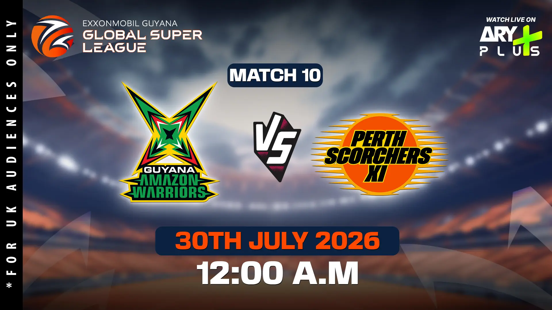 GUYANA AMAZON WARRIORS vs PERTH SCORCHERS XI - GLOBAL SUPER LEAGUE - Official Trailer