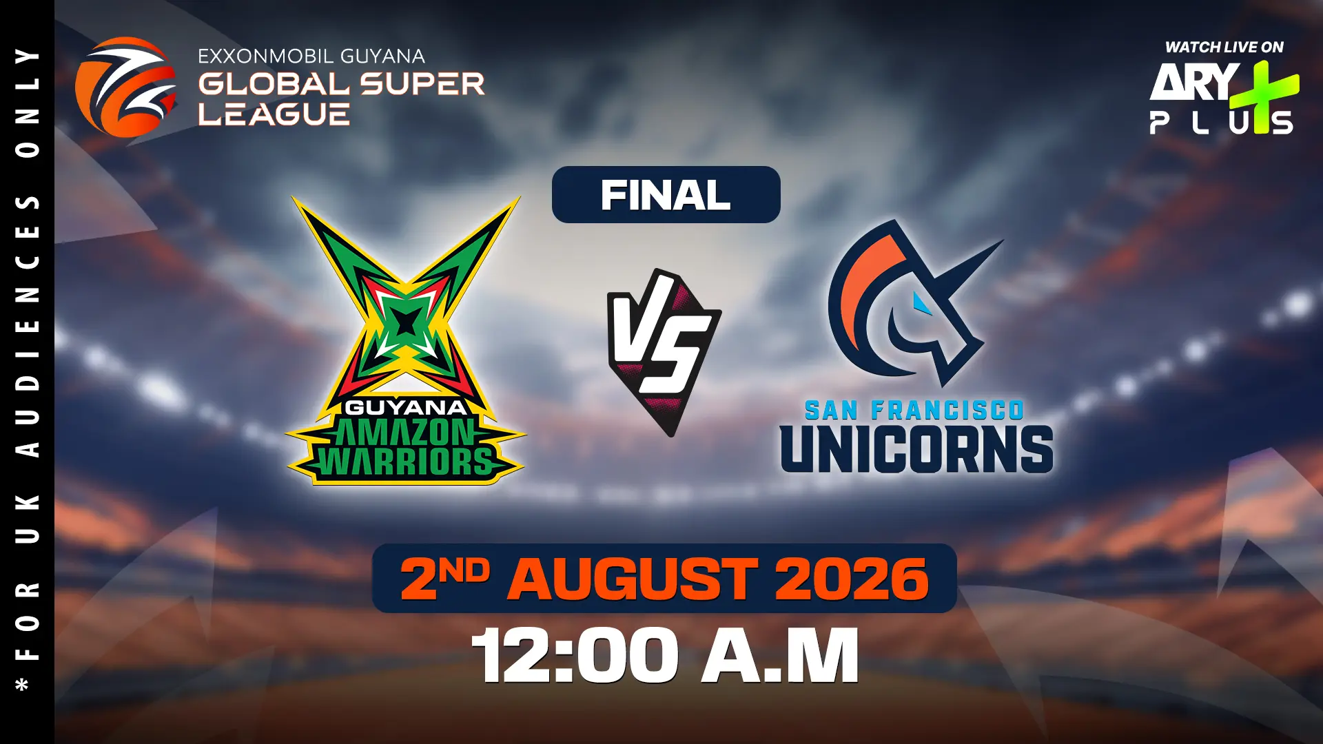 FINAL: GUYANA AMAZON WARRIORS vs SAN FRANCISCO - GLOBAL SUPER LEAGUE - Official Trailer