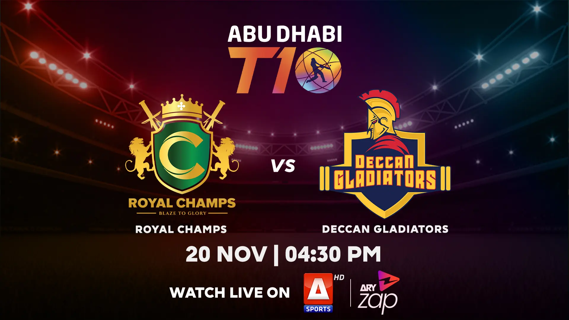 ROYAL CHAMPS vs  DECCAN GLADIATORS - 2025 ABU DHABI T10 TOURNAMENT - Official Trailer
