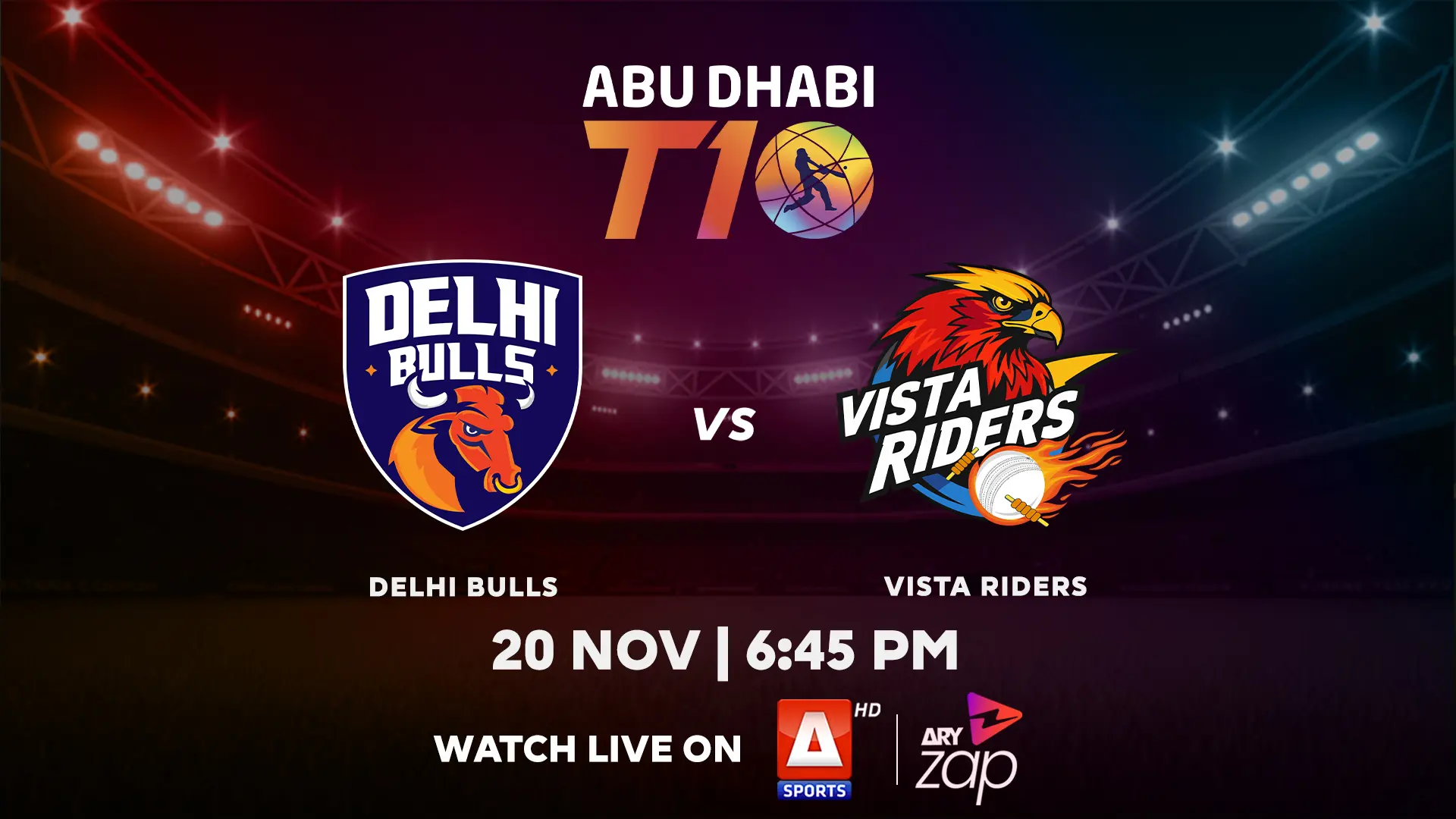 DELHI BULLS vs  VISTA RIDERS - 2025 ABU DHABI T10 TOURNAMENT - Official Trailer