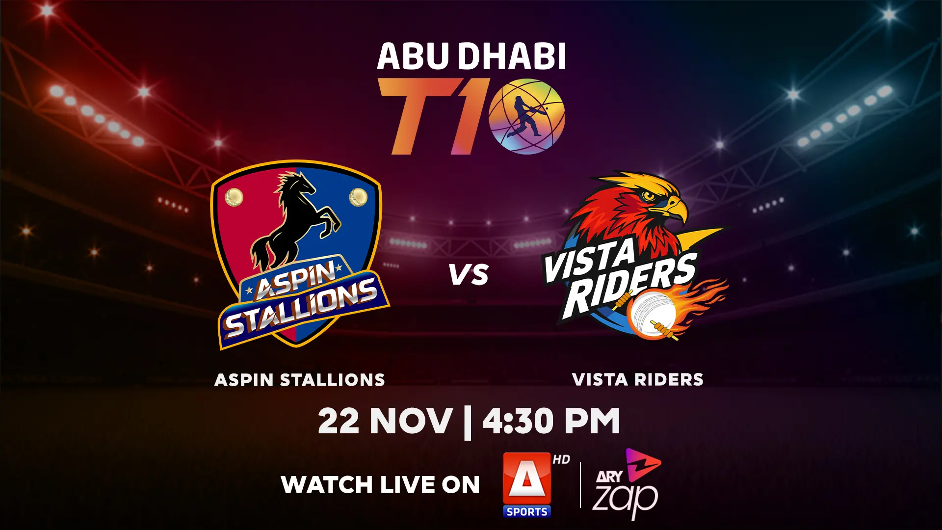 ASPIN STALLIONS vs  VISTA RIDERS - 2025 ABU DHABI T10 TOURNAMENT - Official Trailer
