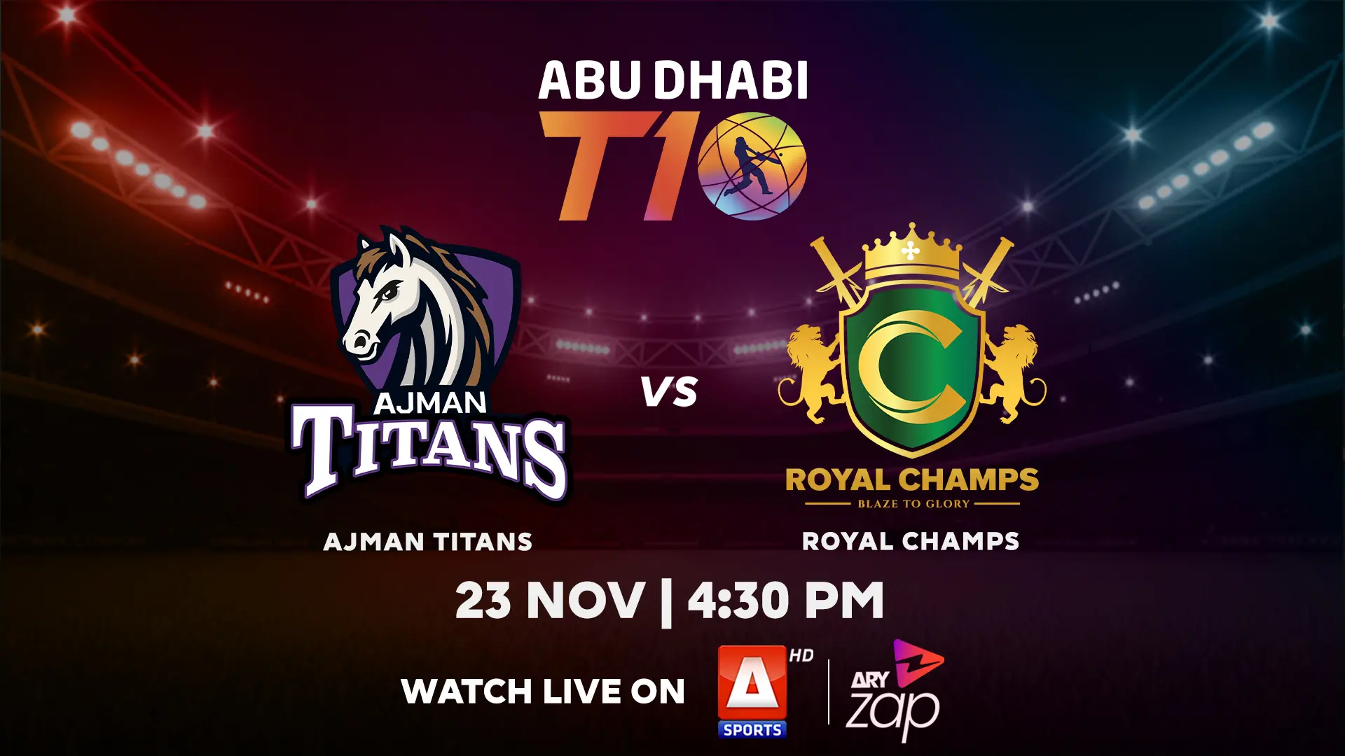 AJMAN TITANS vs  ROYAL CHAMPS - 2025 ABU DHABI T10 TOURNAMENT - Official Trailer