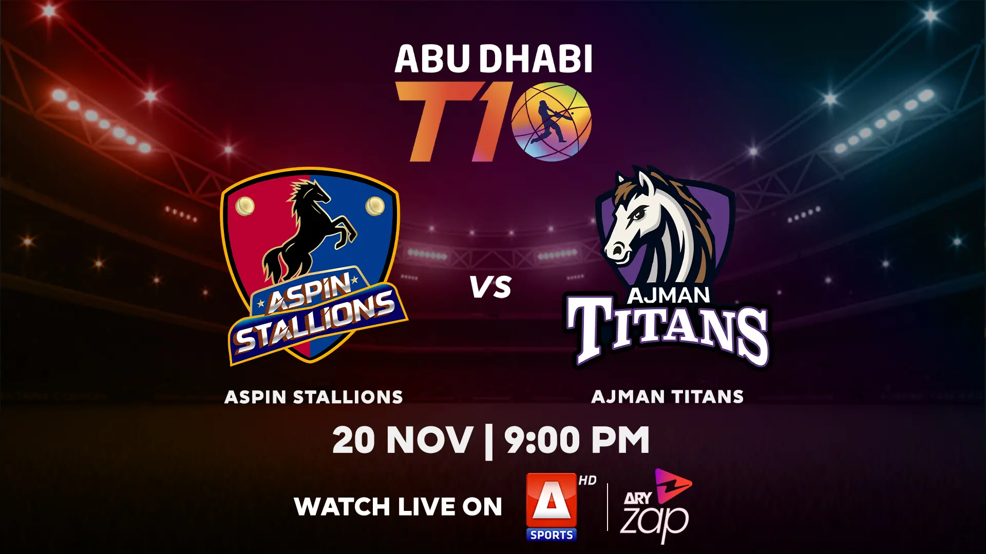 ASPIN STALLIONS vs  AJMAN TITANS - 2025 ABU DHABI T10 TOURNAMENT - Official Trailer
