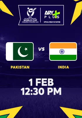 PAKISTAN vs INDIA - ICC U19 Men's Cricket World Cup 2026