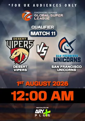 QUALIFIER: DESERT VIPERS vs SAN FRANCISCO - GLOBAL SUPER LEAGUE