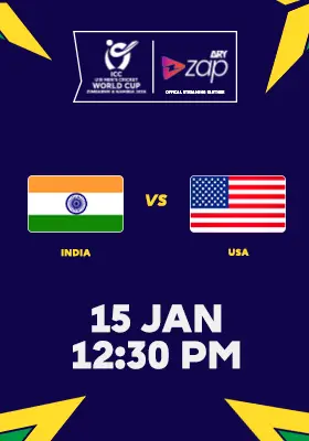 INDIA vs USA - ICC U19 Men's Cricket World Cup 2026