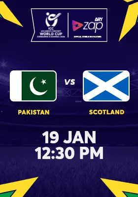 PAKISTAN vs SCOTLAND - ICC U19 Men's Cricket World Cup 2026
