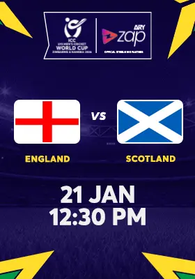 ENGLAND vs SCOTLAND - Bangladesh Premier League 2025-26