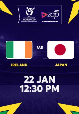 IRELAND vs JAPAN - ICC U19 Men's Cricket World Cup 2026