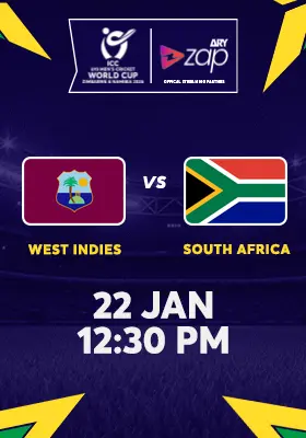 SOUTH AFRICA vs WEST INDIES- ICC U19 Men's Cricket World Cup 2026