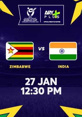 INDIA vs ZIMBABWE - ICC U19 Men's Cricket World Cup 2026