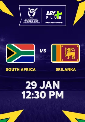 SOUTH AFRICA vs SRI LANKA - ICC U19 Men's Cricket World Cup 2026