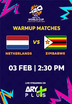 NETHERLAND vs ZIMBABWE - WARMUP MATCH - ICC Men's T20 Cricket World Cup 2026