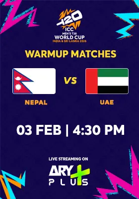 NEPAL vs UAE - WARMUP MATCH - ICC Men's T20 Cricket World Cup 2026