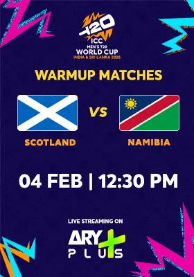 SCOTLAND vs NAMIBIA - WARMUP MATCH - ICC Men's T20 Cricket World Cup 2026