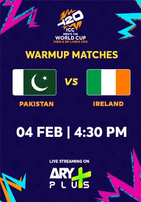 PAKISTAN vs IRELAND - WARMUP MATCH - ICC Men's T20 Cricket World Cup 2026