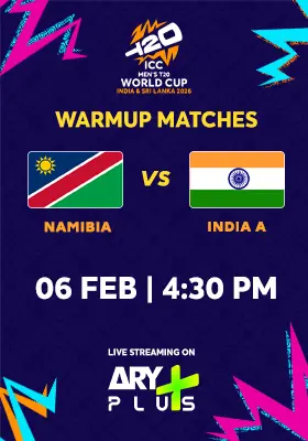 NAMIBIA  vs INDIA A - WARMUP MATCH - ICC Men's T20 Cricket World Cup 2026