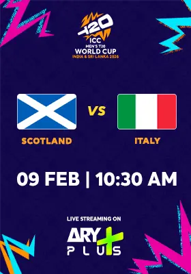 SCOTLAND vs ITALY  - ICC Men's T20 Cricket World Cup 2026
