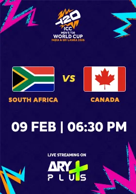 SOUTH AFRICA vs CANADA  - ICC Men's T20 Cricket World Cup 2026