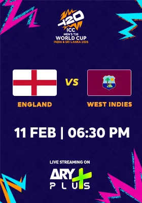 ENGLAND vs WEST INDIES - ICC Men's T20 Cricket World Cup 2026
