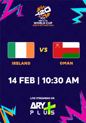 IRELAND vs OMAN - ICC Men's T20 Cricket World Cup 2026