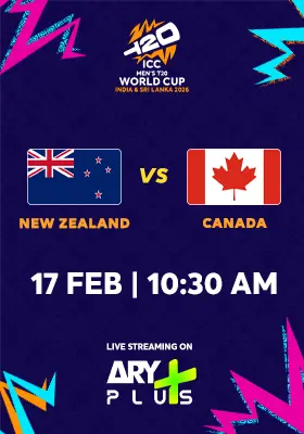 CANADA vs NEW ZEALAND - ICC Men's T20 Cricket World Cup 2026