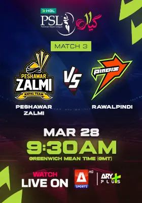 PESHAWAR ZALMI vs RAWALPINDI - HBL PSL 2026