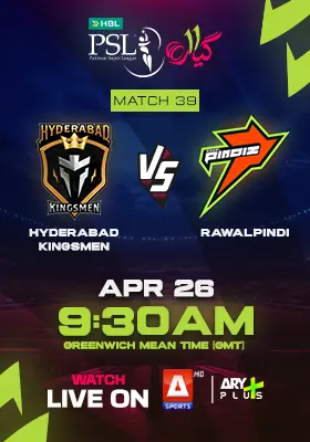 HYDERABAD KINGSMEN vs RAWALPINDI - HBL PSL 2026