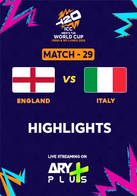Match 29: ENGLAND vs ITALY - Highlights