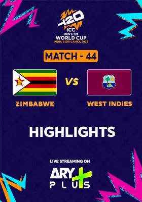 Match 44: ZIMBABWE vs WEST INDIES - Highlights