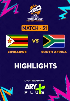 Match 51: ZIMBABWE vs SOUTH AFRICA - Highlights